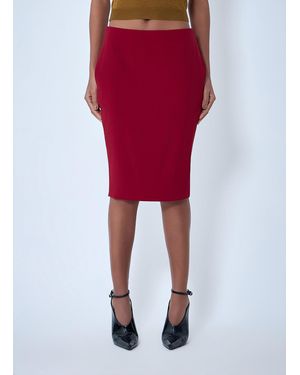 Saint Laurent Pencil Skirt - Red