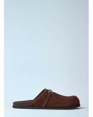 Gucci Suede Horsebit Mules - Multicolour