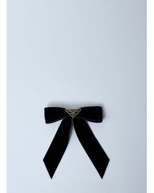 Prada Velvet Hair Clip - Black