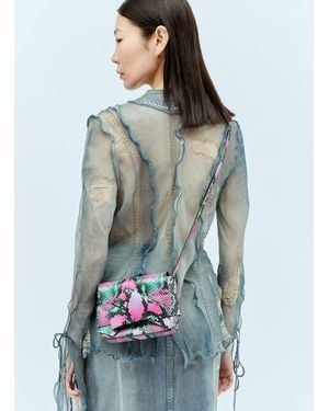 Acne Studios Snake Embossed Shoulder Bag - Grey