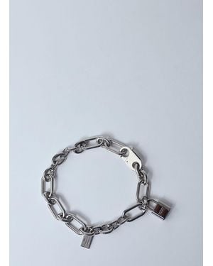 Acne Studios Padlock Chain Necklace - Metallic