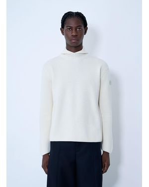 Moncler + Jil Sander Felted Wool Hooded Sweater - Blue