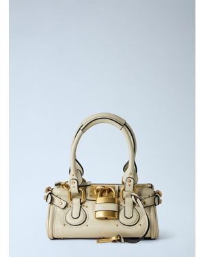 Chloé Small Paddington Grained Leather Shoulder Bag - Blue