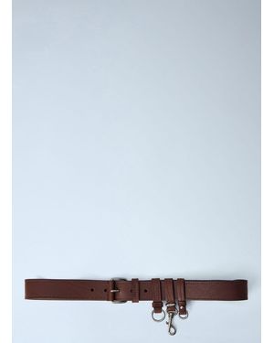 Miu Miu Tobacco Leather Belt - White