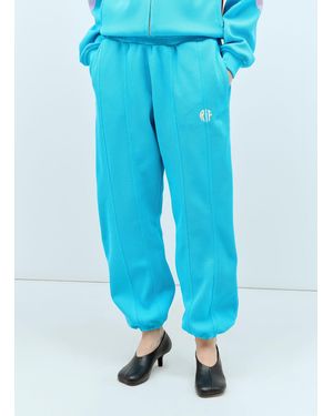 Reward If Found Logo Embroidery Track Pants - Blue