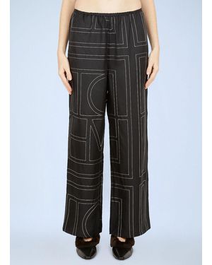TOTEME Monogram Pants - Black