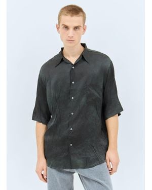 Acne Studios Crinkle Short Sleeve Shirt - Grey