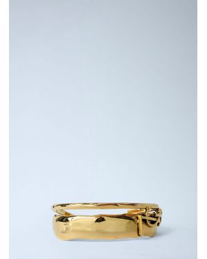 Saint Laurent Textured Metal Bangle - Blue
