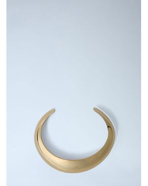 Saint Laurent Polished Metal Cuff Bracelet - Blue