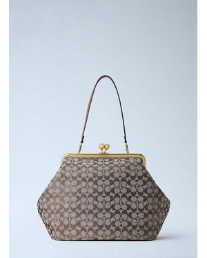 COACH Large Kisslock Frame Bag - Blue