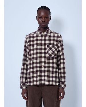 Moncler Checked Wool Shirt - Brown