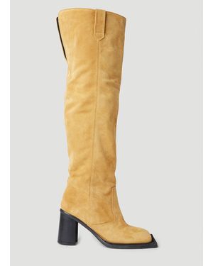 Ninamounah Howling Knee-High Suede Boots - Yellow