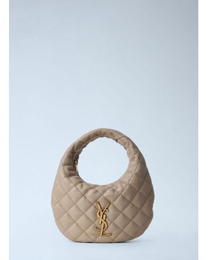 Saint Laurent Icarino Quilted Nappa Handbag - Blue