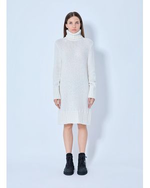 Moncler Turtleneck Knit Dress - Blue