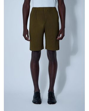 Homme Plissé Issey Miyake Pleated Shorts - Green