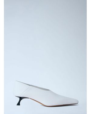 Sportmax Leather Kitten Heel Pumps - White