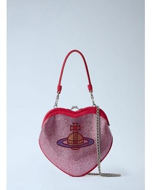 Vivienne Westwood Belle Heart Frame Clutch Bag - Red