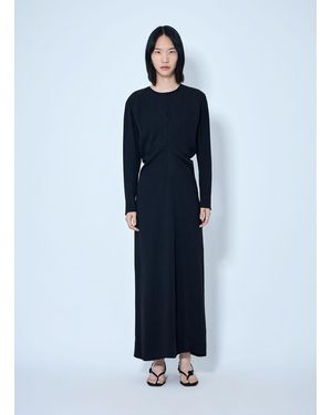 TOTEME Long-Sleeve Slouch Waist Dress - Blue