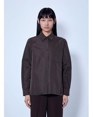 Max Mara Silk-Blend Radzimir Shirt - Blue