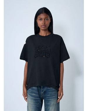 Balenciaga Logo Motif T-Shirt - Blue