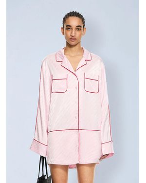 Off-White c/o Virgil Abloh Jacquard Satin New Roxy Pyjama Dress - Pink