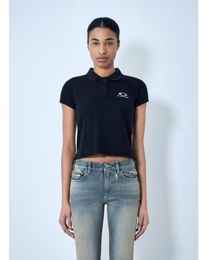 Balenciaga Cropped Polo Shirt - Blue