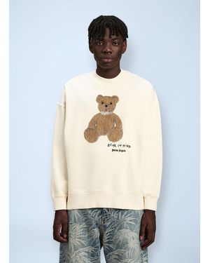 Palm Angels Logo Motif Sweatshirt - Natural