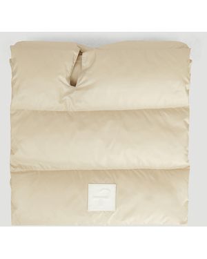 Common Leisure Puffer Blanket Scarf - Natural