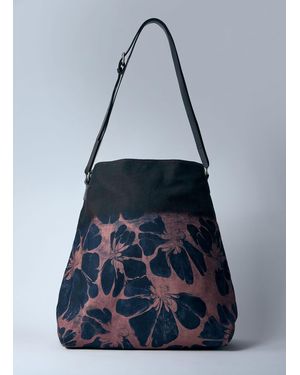 Dries Van Noten Printed Canvas Shoulder Bag - Blue