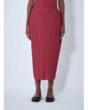 Pleats Please Issey Miyake Pleated Skirt - Red