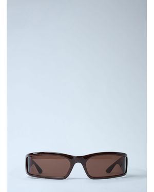 Balenciaga Sunset Rectangle Sunglasses - White