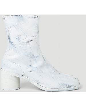 Maison Margiela Tabi Painted Ankle Boots - White