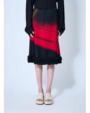Jil Sander Printed Midi Skirt - Red