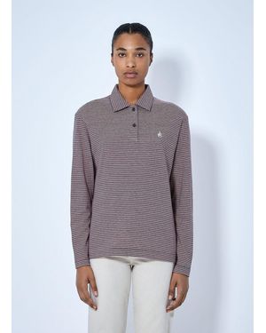 Jil Sander Long Sleeve Polo Shirt - Purple