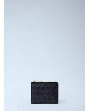 Bottega Veneta Intrecciato Small Bi-Fold Wallet - Blue