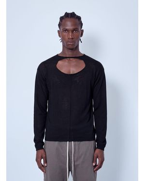 Rick Owens Cut-Out Detail Jumper - Blue