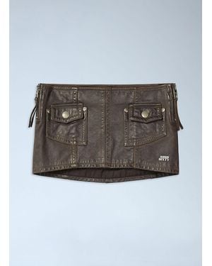 Miss Sixty Patch Pocket Mini Skirt - Gray