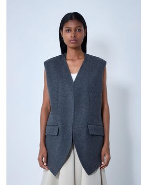 Bottega Veneta Double Face Wool Vest - Blue