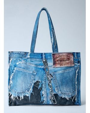 Acne Studios Trompe-L'Oeil Tote Bag - Blue