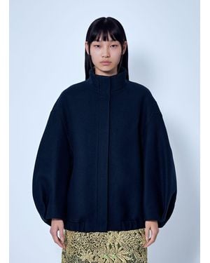 Dries Van Noten High Collar Wool Jacket - Blue