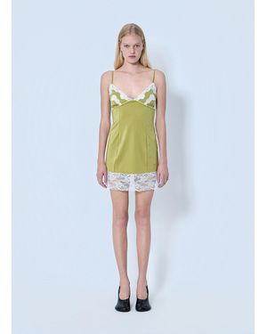 Chloé Lace Trimmed Slip Dress - Blue