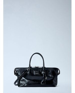 Miu Miu Leather Top Handle Bag - Blue