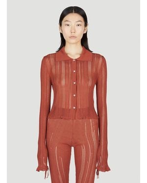 Marco Rambaldi Ribbed Knit Shirt - Red