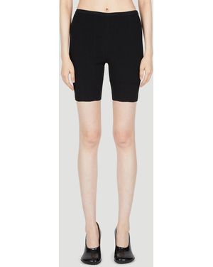 Rabanne Embroidered Logo Cycling Shorts - Black