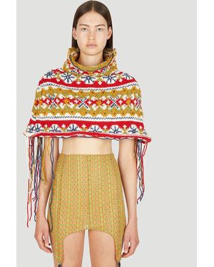 Louise Lyngh Bjerregaard Folklore Fairisle Knit Cape - Multicolour