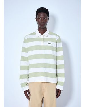 Miu Miu Striped Jersey Polo Shirt - Blue