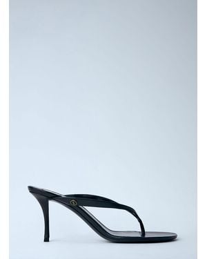 Saint Laurent Sue Thong Sandals - Gray