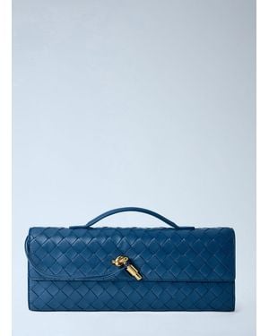 Bottega Veneta Long Andiamo Clutch - Blue