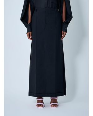 Alexander Wang Tailored Wool-Mohair Maxi Skirt - Blue