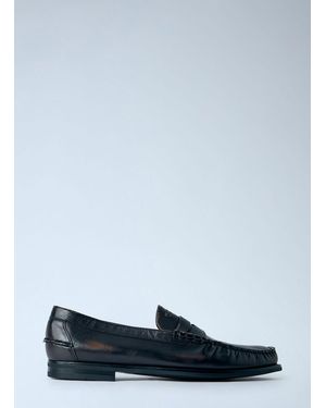 Prada Antiqued Leather Loafers - Brown
